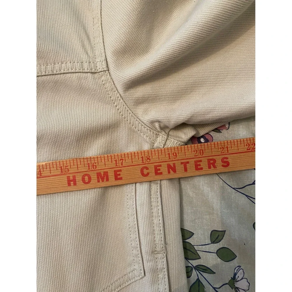 Levis Trucker Jacket Mens XS Beige Bedford Cord Type 1 Cinch Back Pleated Sand - Picture 8 of 11